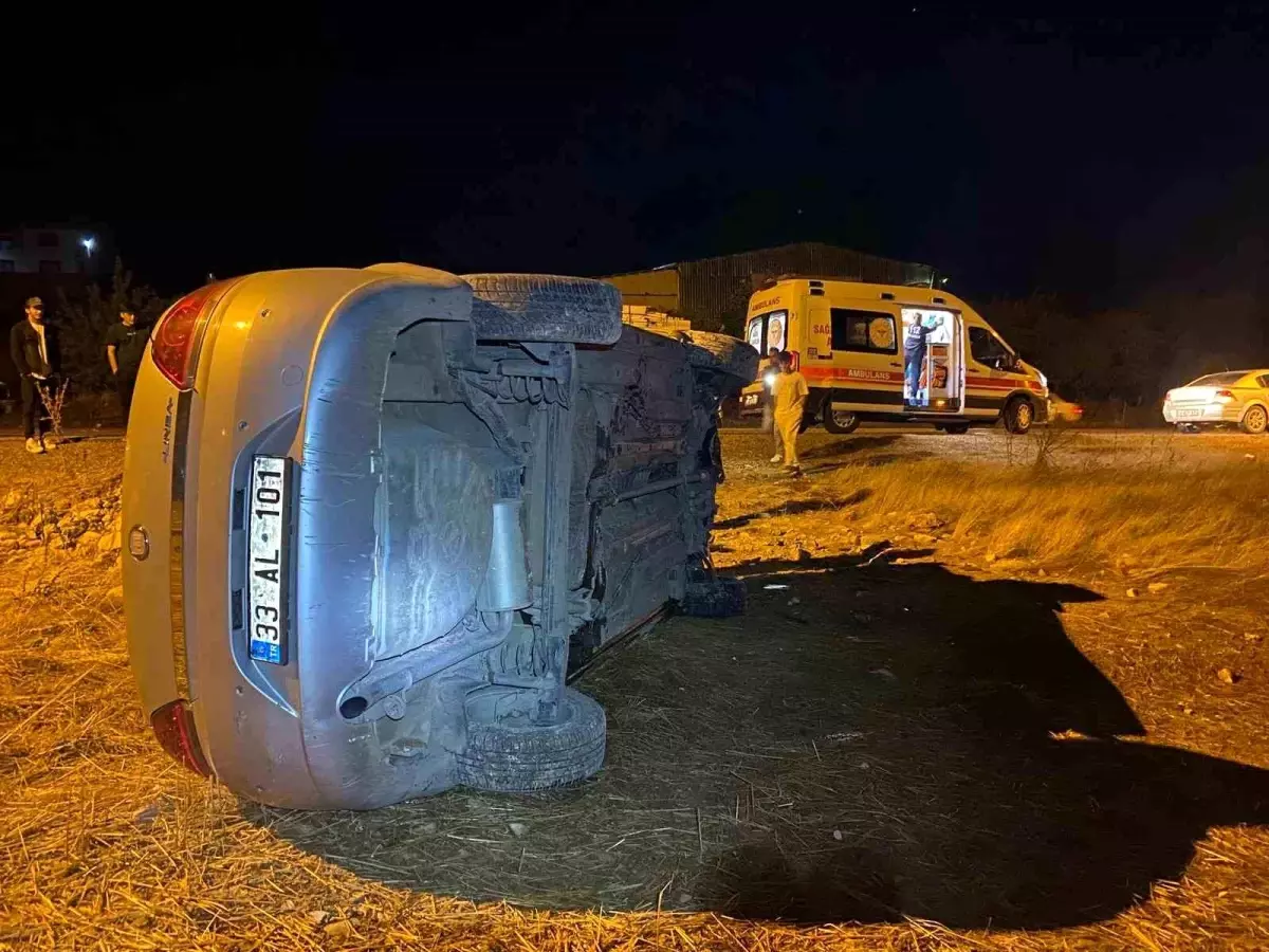 Adıyaman’da Takla Atan Araçta Bir Yaralı